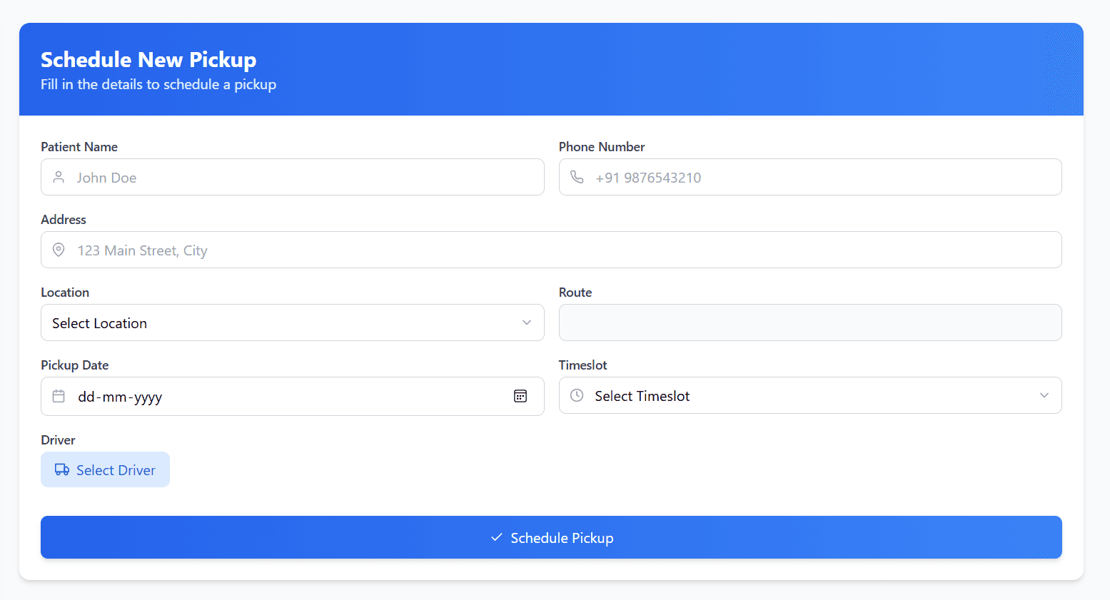 Diagnostics Screen